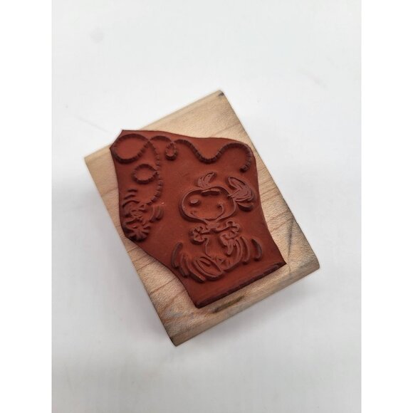 Peanuts Snoopy and Woodstock Rubber Stamp A433D Wood Mounted Rubber Stampede - Picture 5 of 7